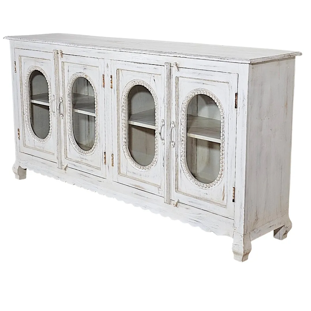 The Haft-Rang Naqsh 4-Door Glass Credenza