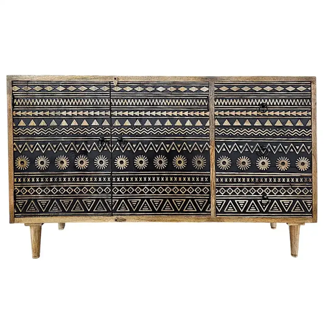The 19th C. Berber Triptych Sideboard | خزانة البربر من القرن التاسع عشر