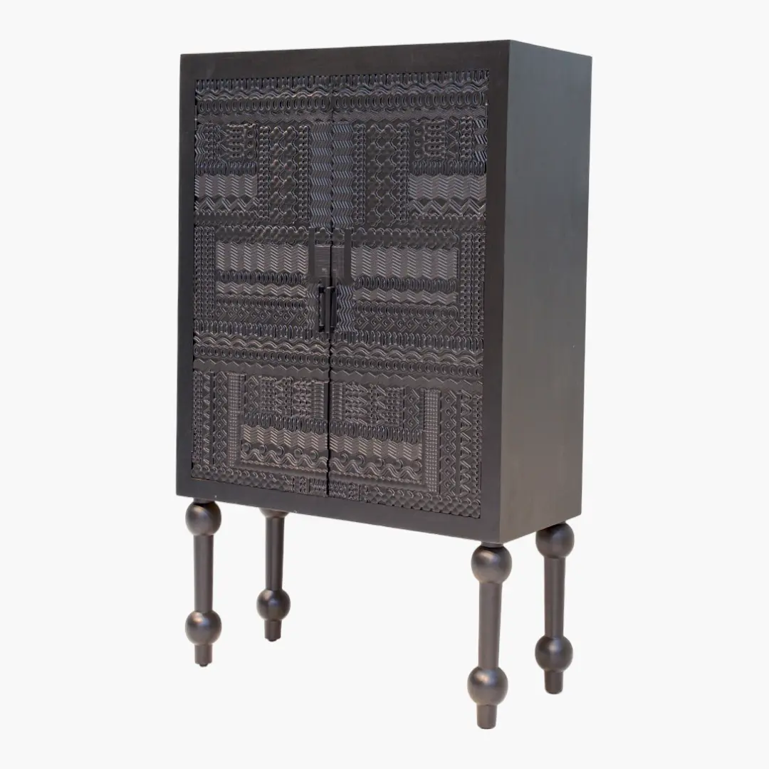 Maya Carved Accent Cabinet
