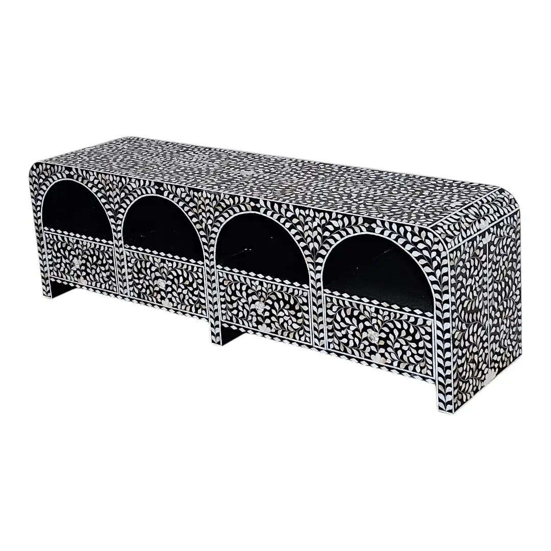 THE "SADAFA" ARCUATED PEARL TV SIDEBOARD