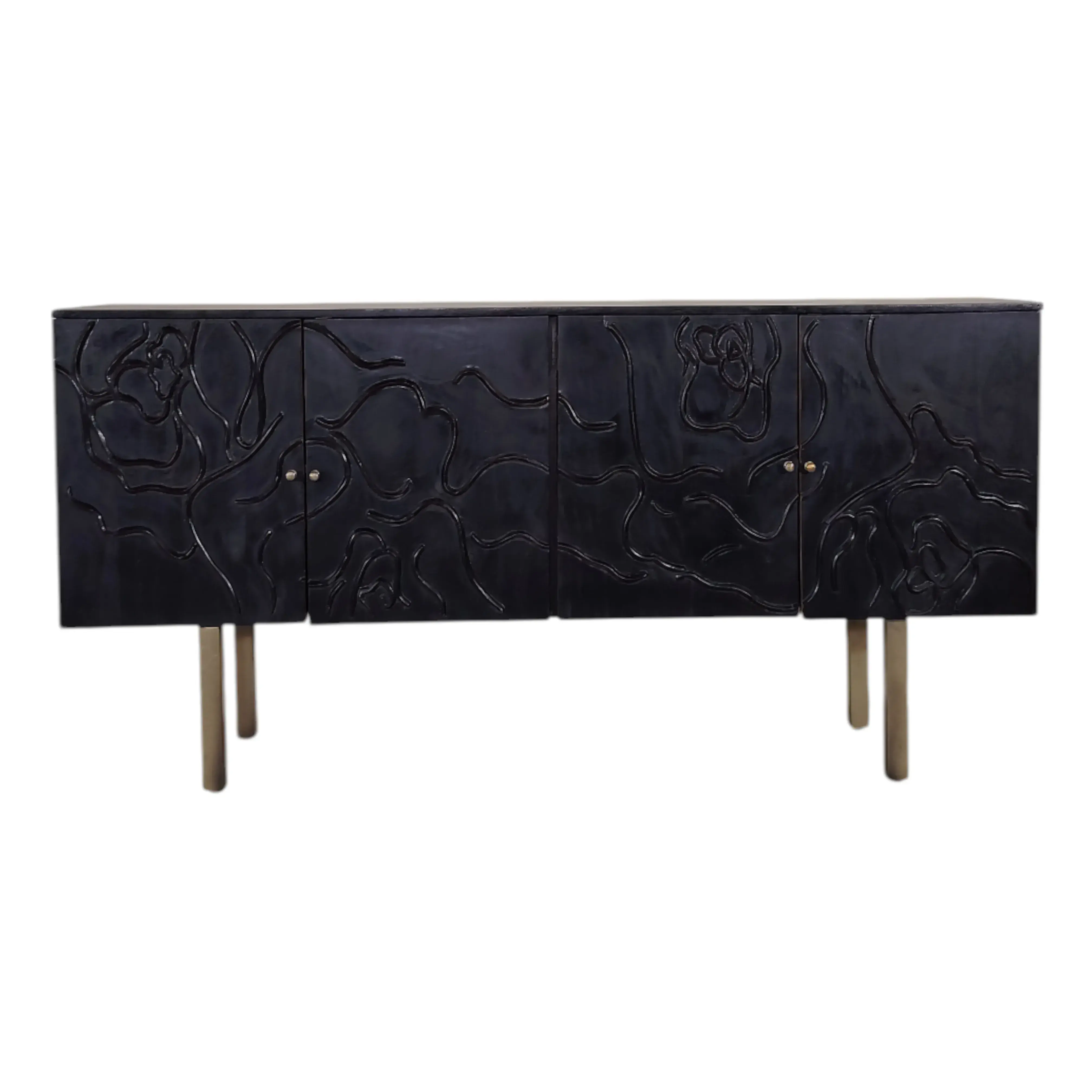 Patterned Sideboard Black