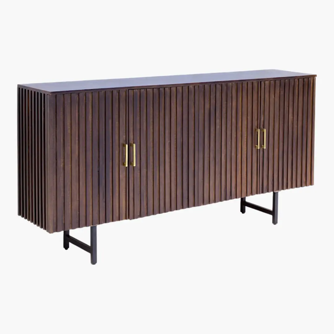 Oasis Ribbed Madera Sideboard / خزانة الواحة