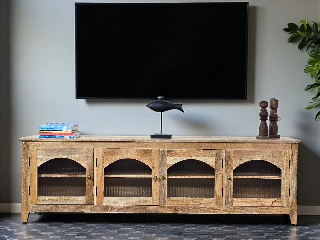 The Arches Manor Solid Wood Media Console