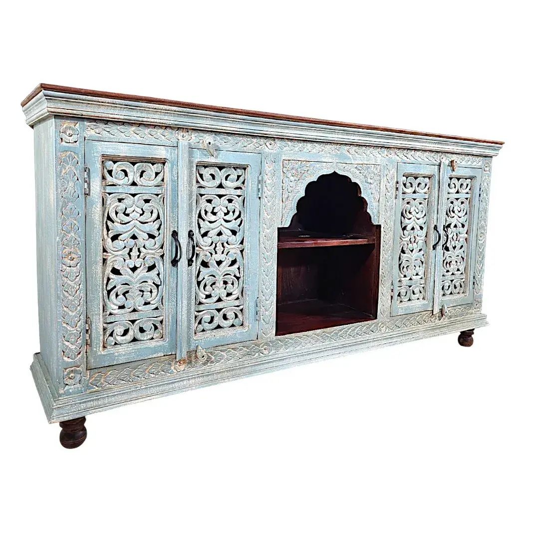 The Souk Archive Media Console (Cerulean Distressed)