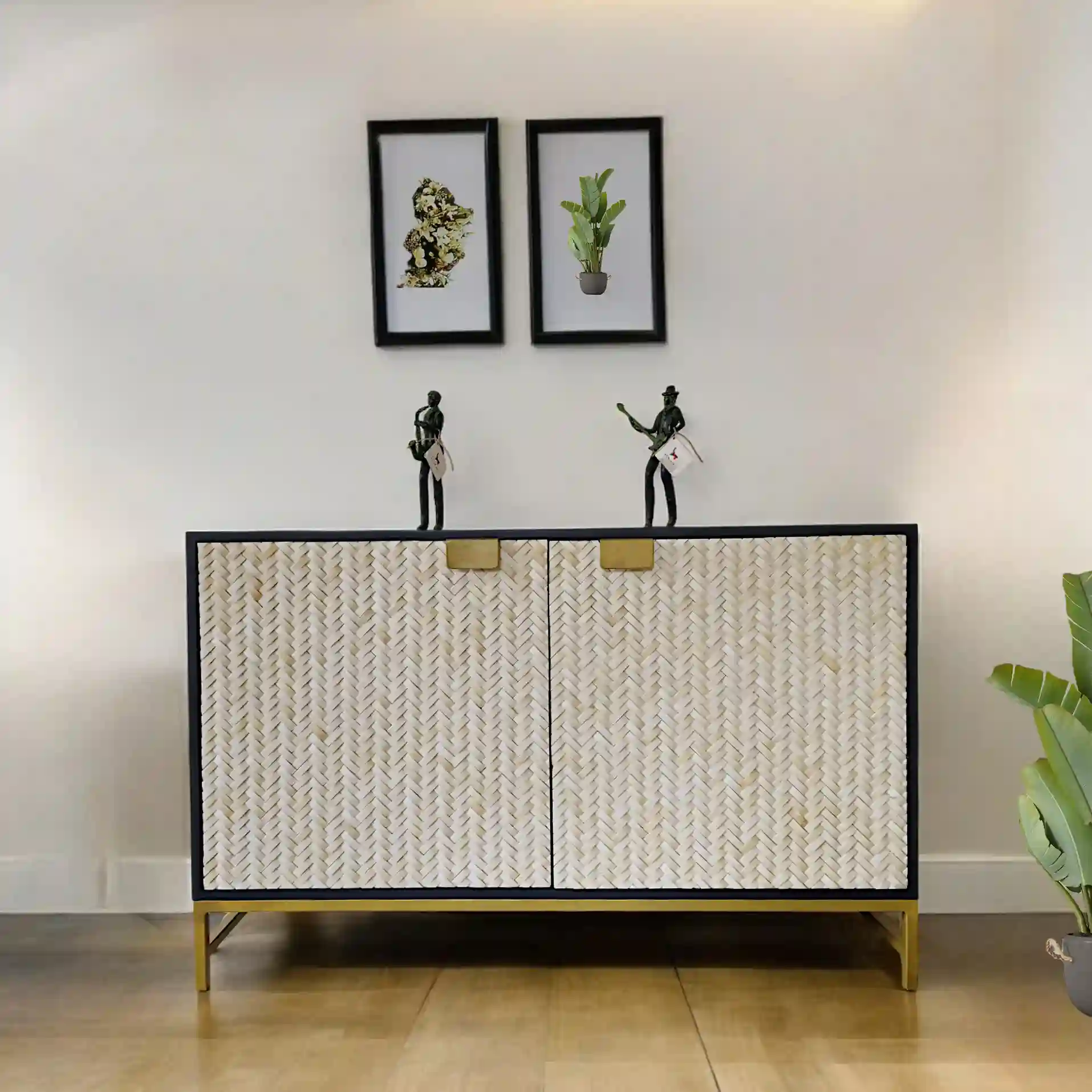 The Damascus Bone Inlay Sideboard