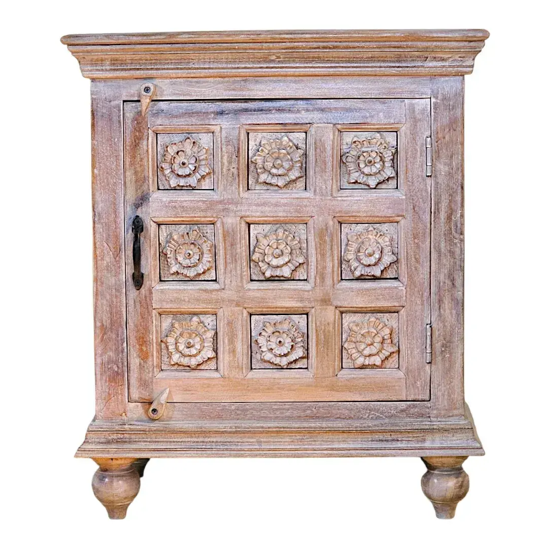 Siddha Hand-Carved Nightstand