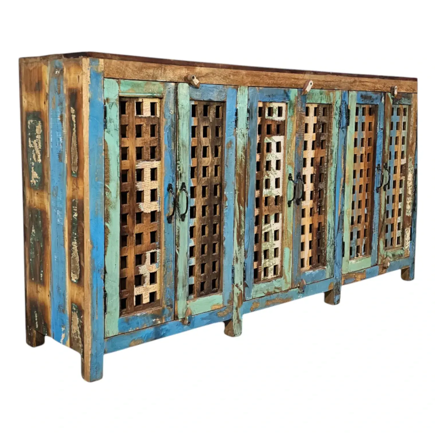 Kasbah Reclaimed Wood Jali Sideboard