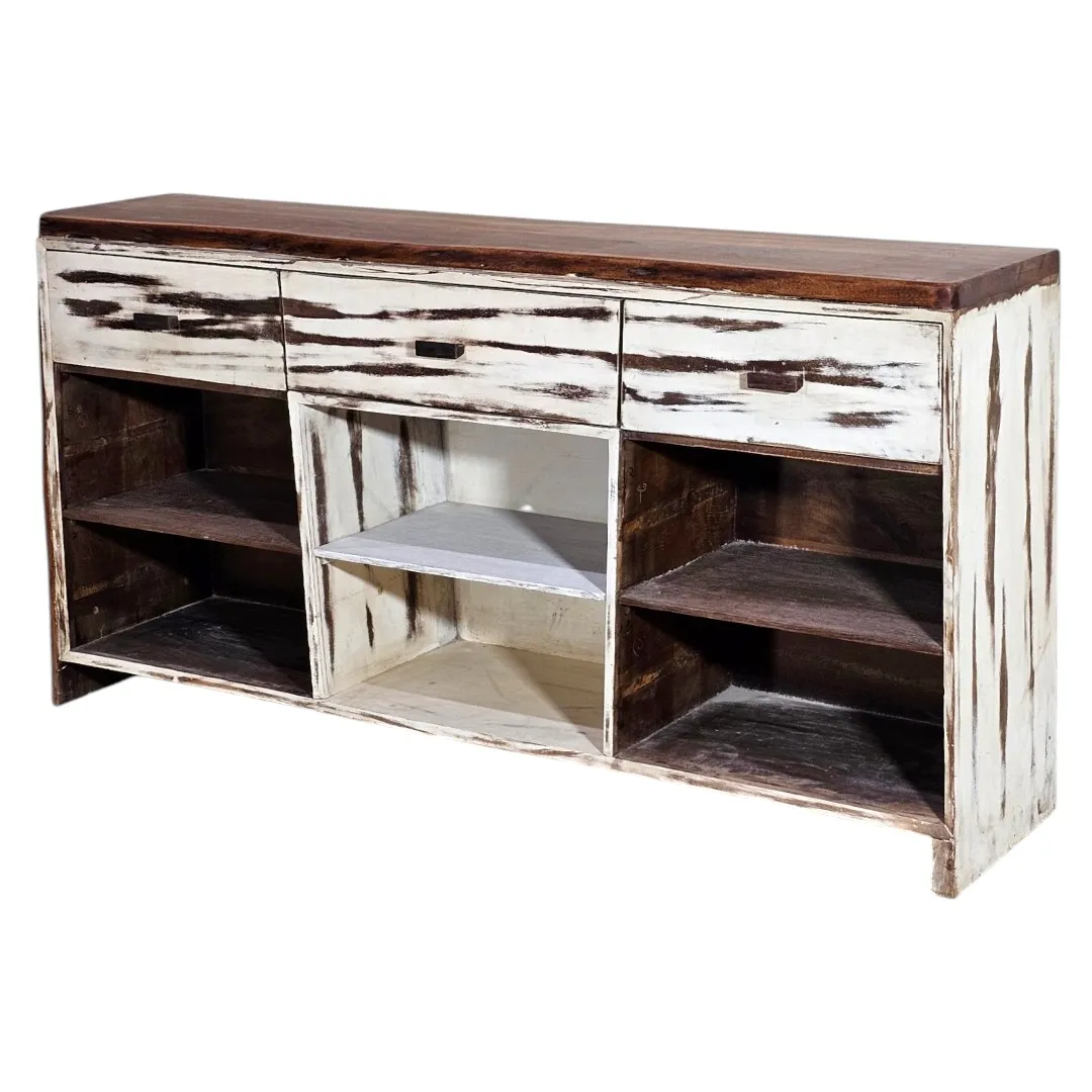 The Kythnos Weathered Solid Acacia Credenza