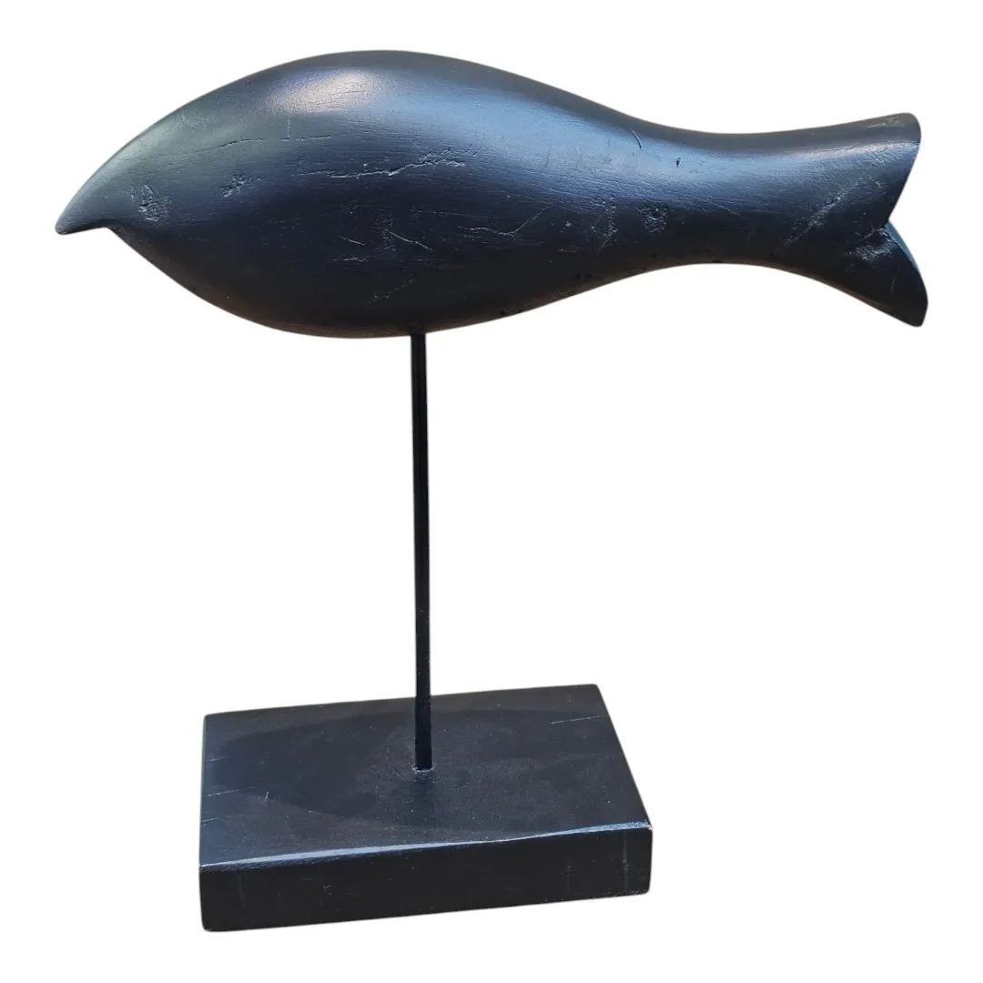 Piscis-Modernus Sculptural Wood Artifact