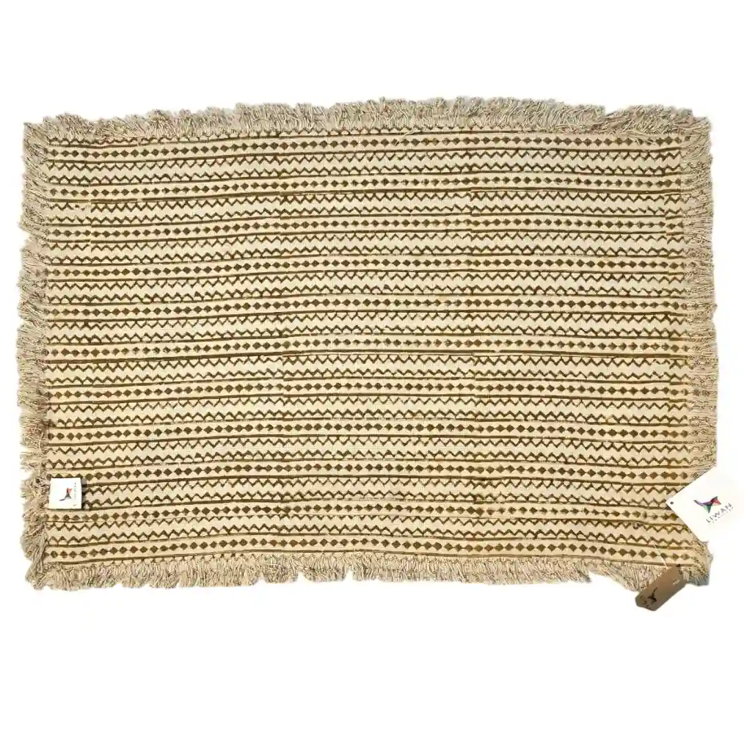 The Indus Valley Hand-Blocked Lumbar Cushion Cover