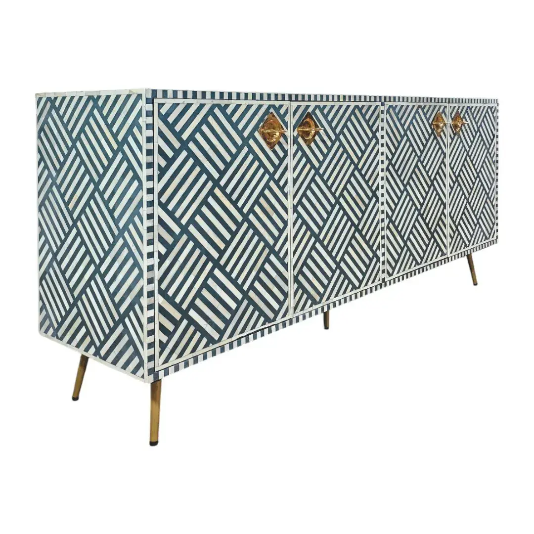 Modern Maze Bone Inlay Sideboard