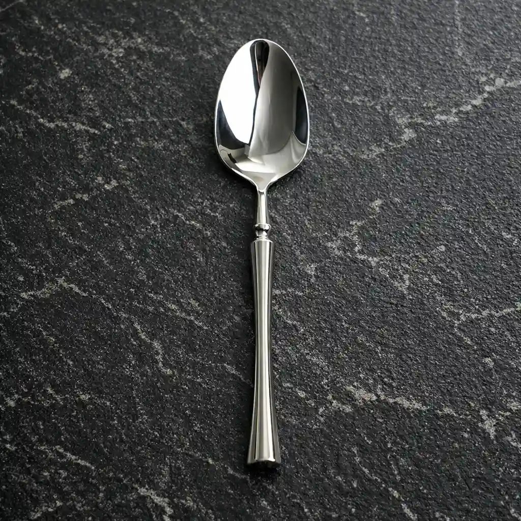 SILVER POLISHED STAINLESS STEEL TEA SPOON