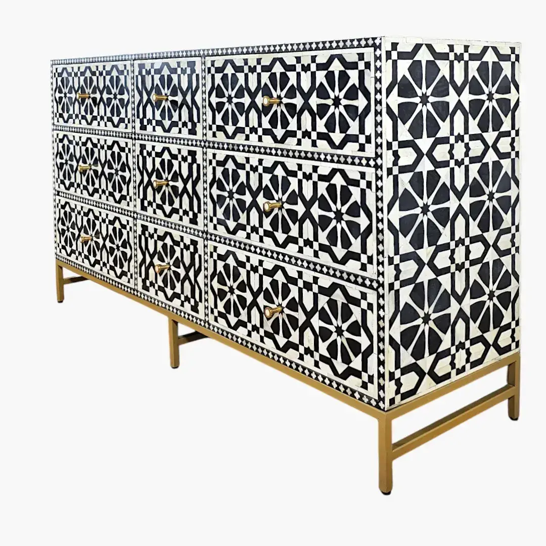 The Al-Bariq Bone Inlay Commode