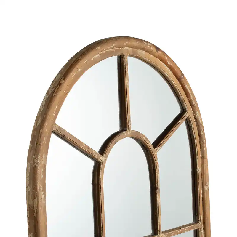 Farmhouse Windowpane Arched Mirror