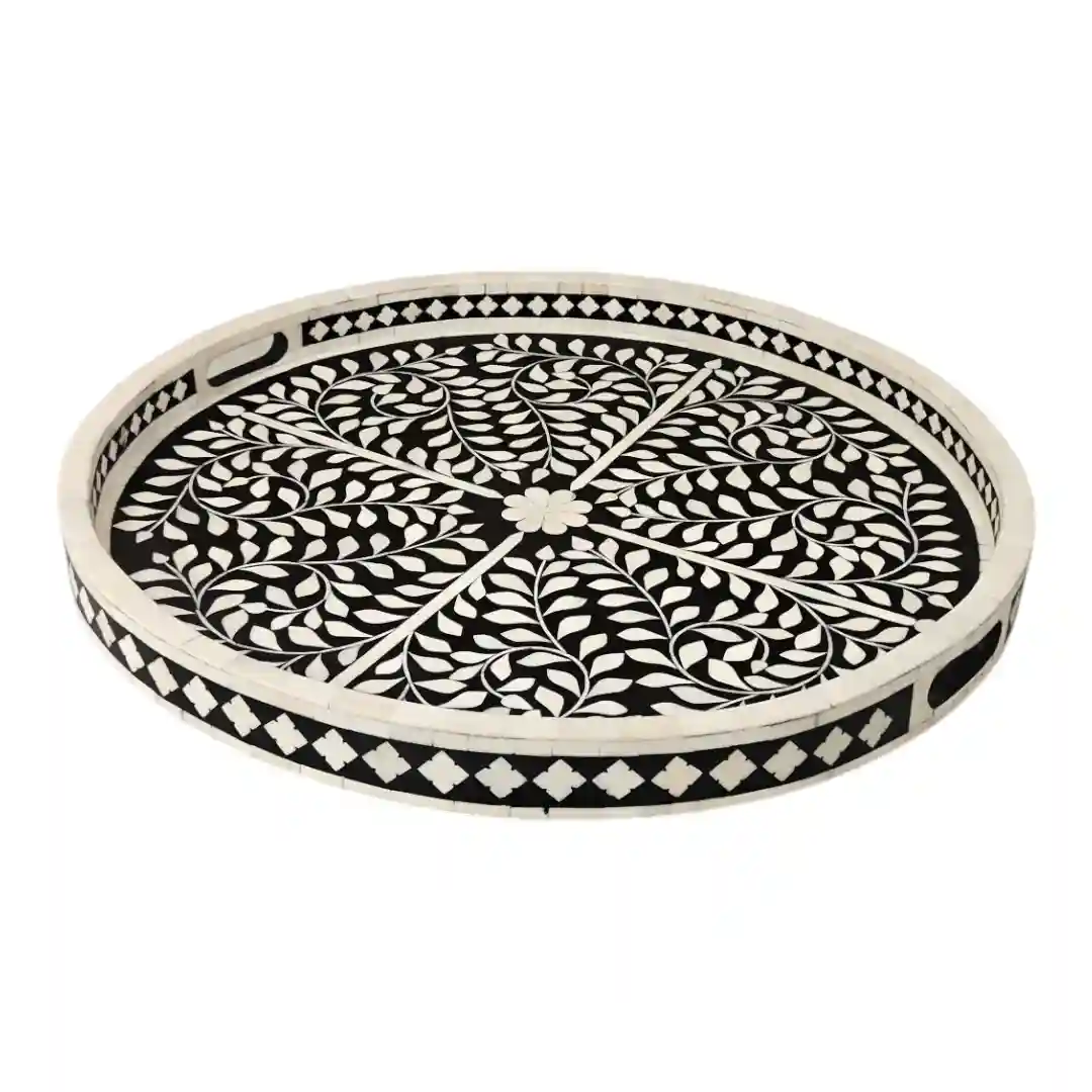 Naksha Arabesque Round Serving Tray