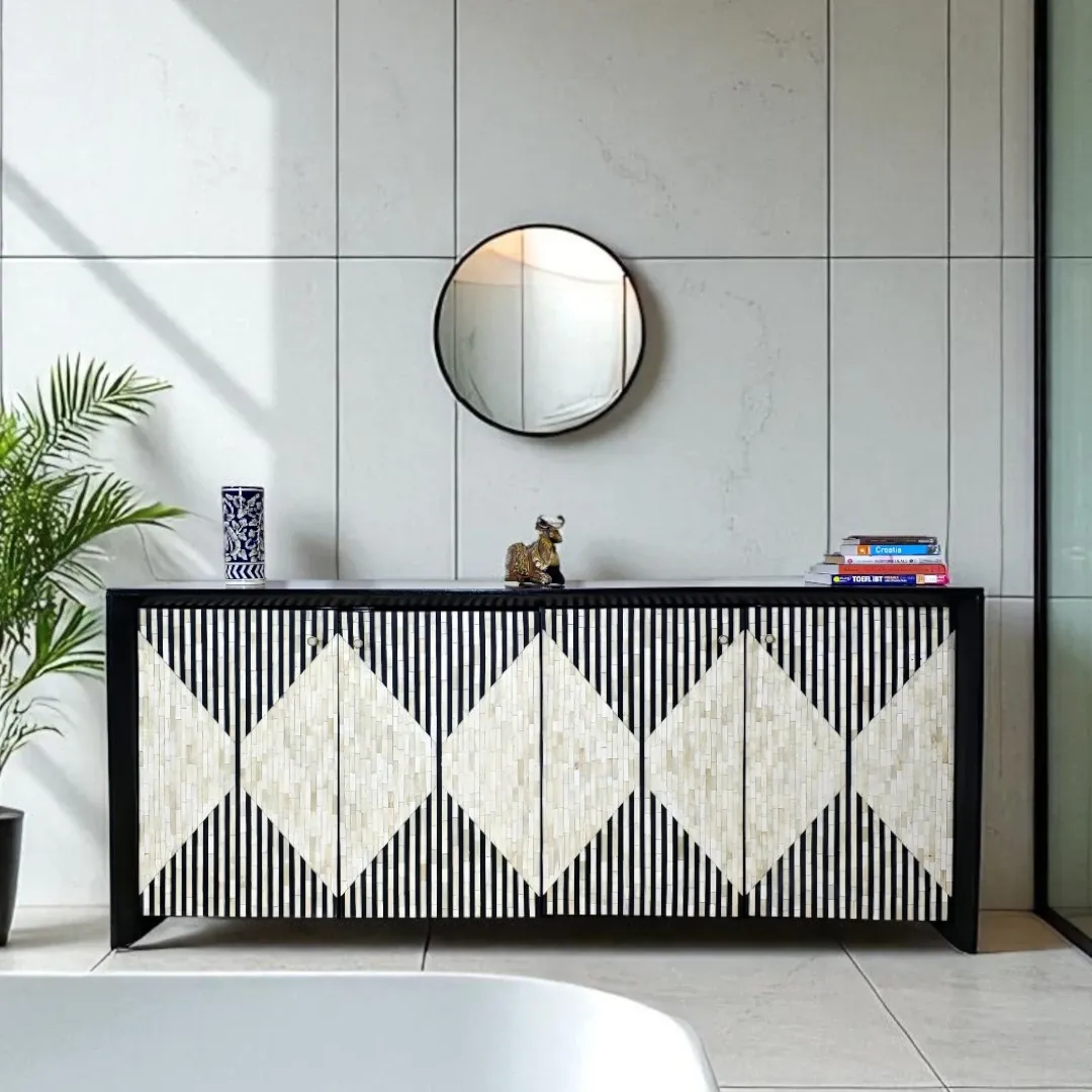 Lumina Diamond Bone Inlay Sideboard