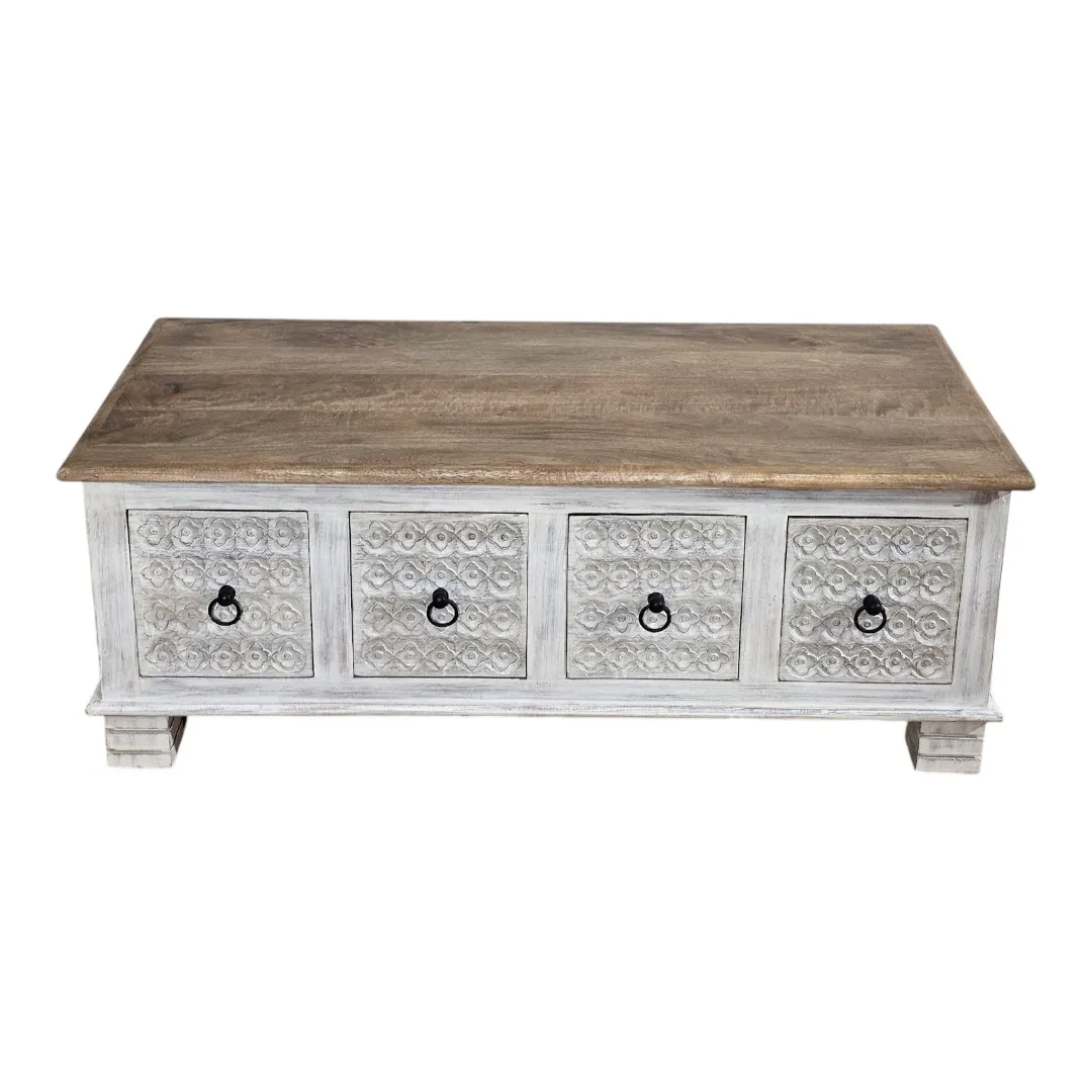 Yasmin Carved Coffee Table