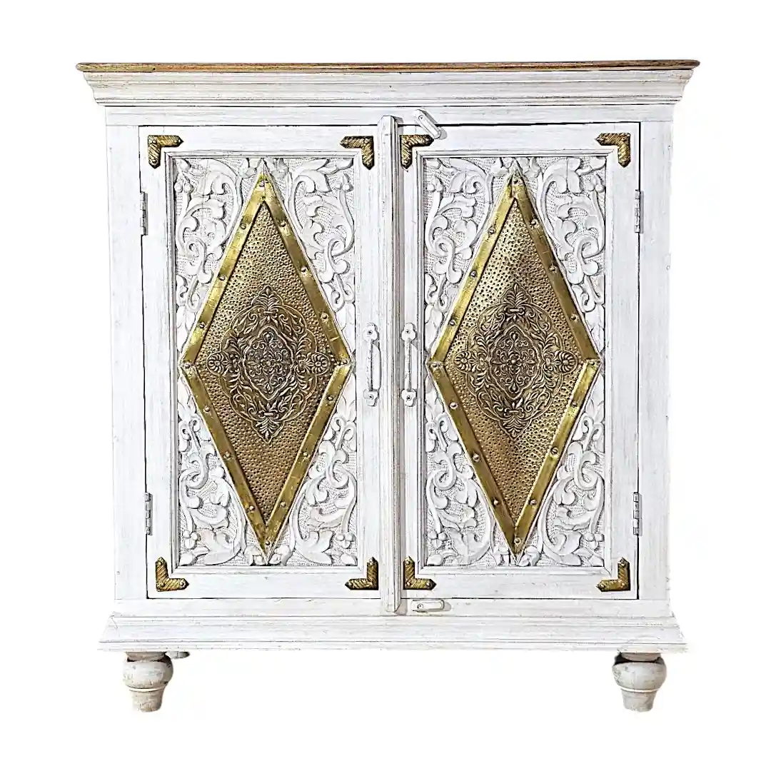 The Isfahan Arabesque Brass-Inset Cabinet