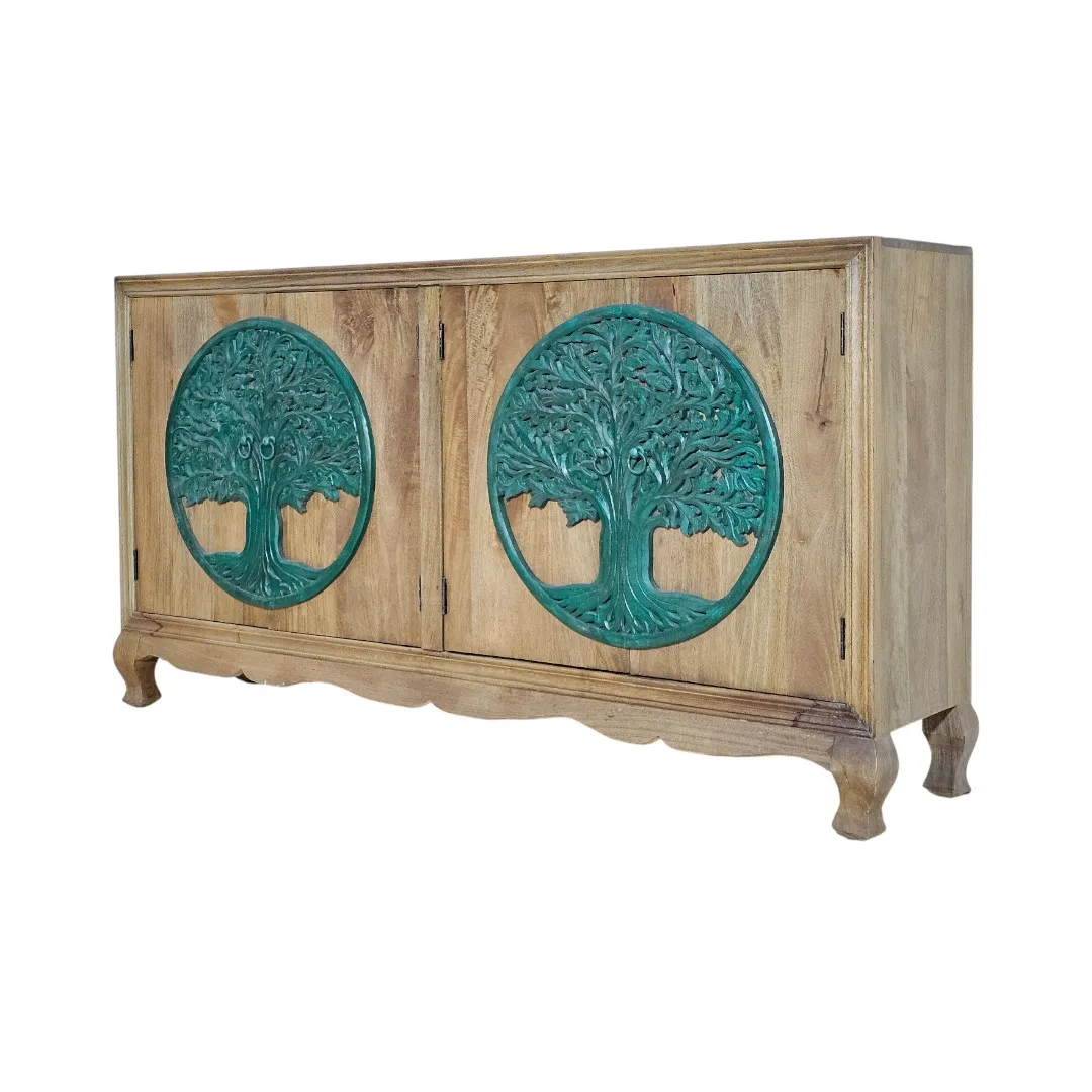 Kalpavriksha Sacred Tree Carved Sideboard