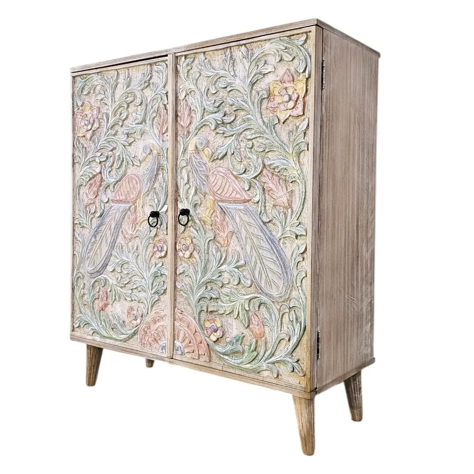 The Peacock Carved Cabinet