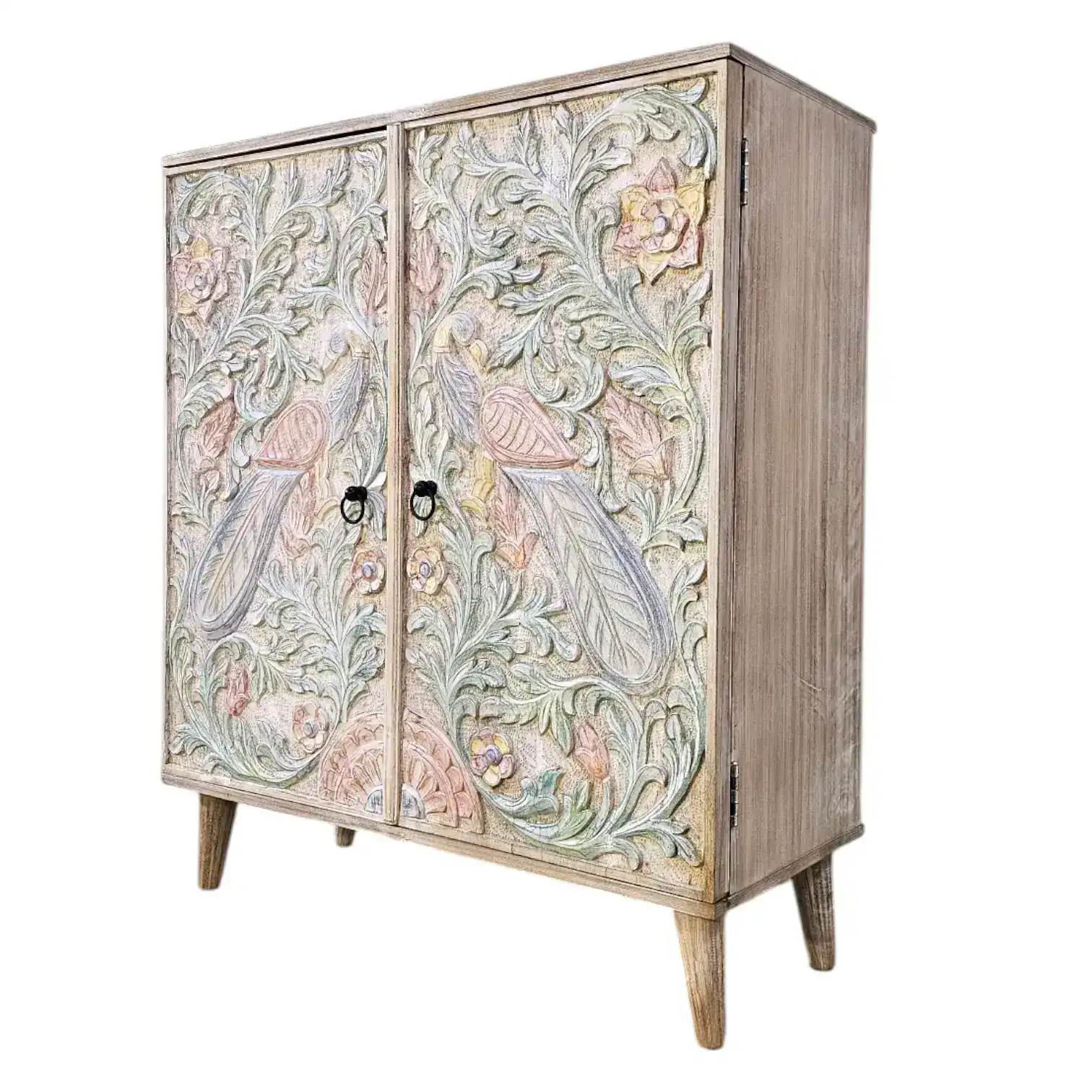 The Peacock Carved Cabinet