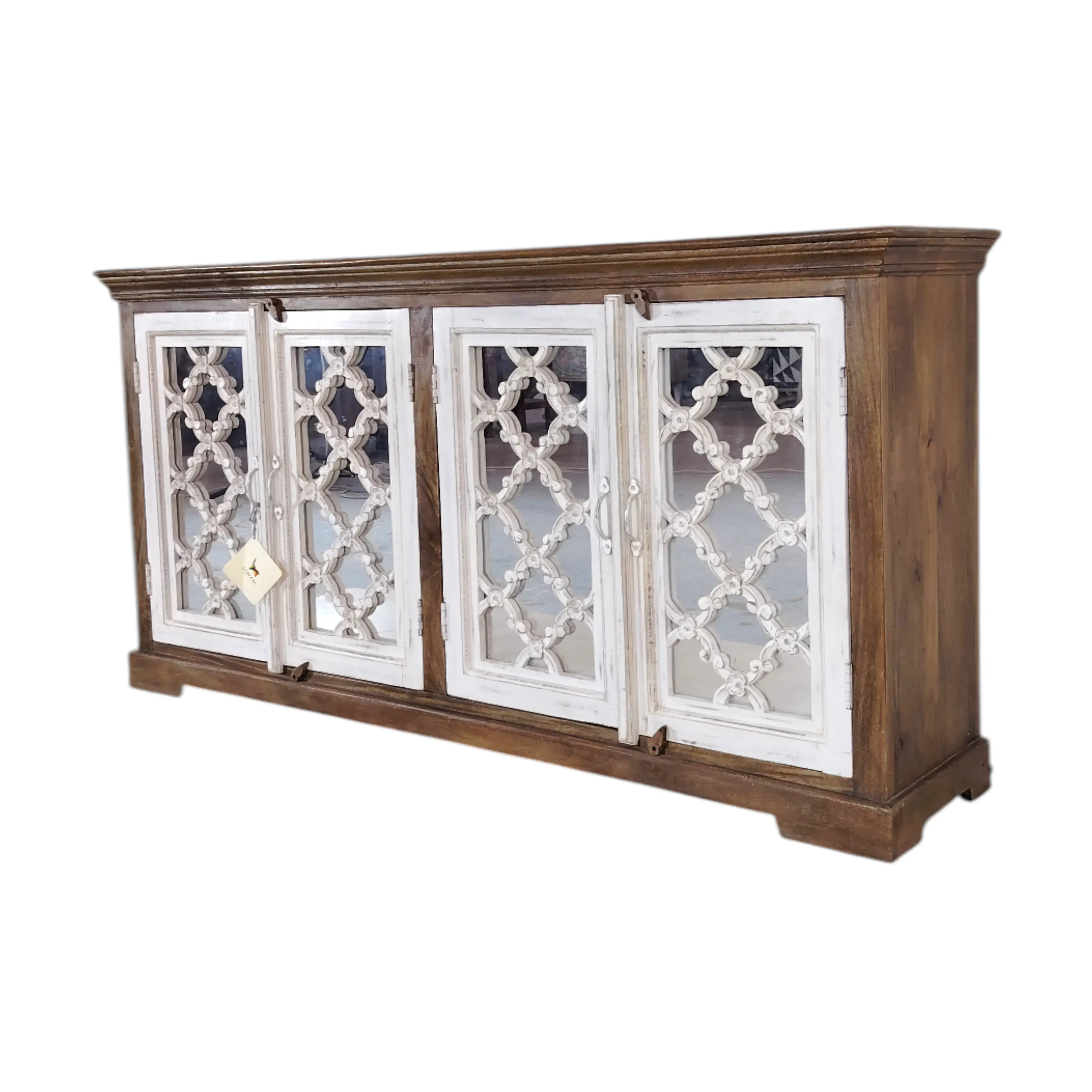 Jaipur Mirror Carved Sideboard