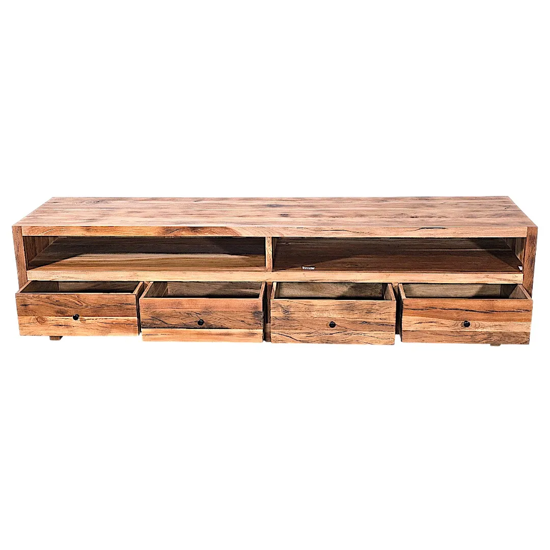 Raw Texture 4-Drawer TV Unit