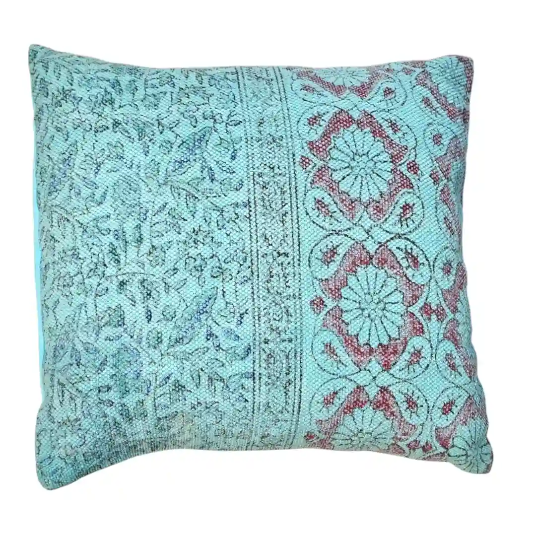 The "Karakoram Grid" Heritage Cotton Cushion