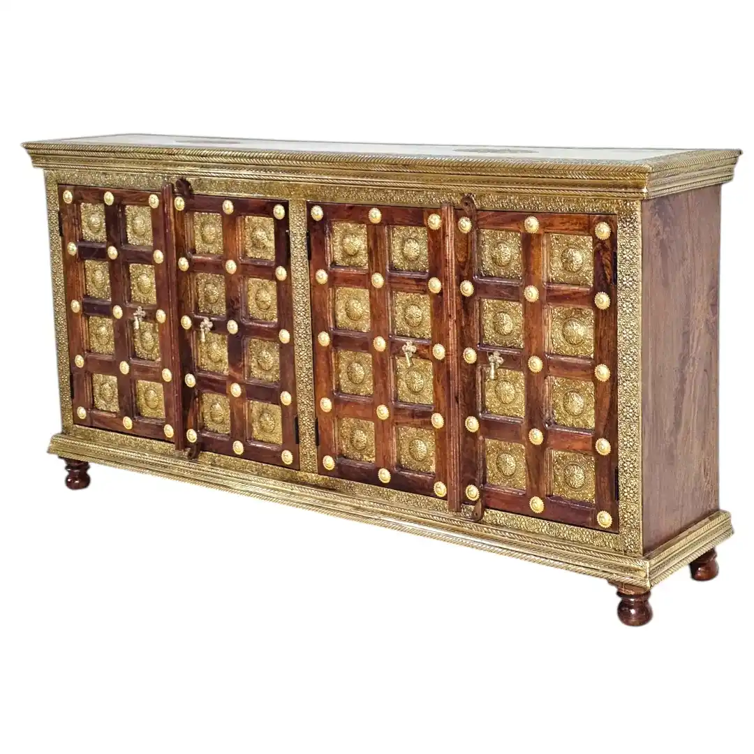 Maharaja Heritage Rosewood & Brass Sideboard | Aparador Maharaja Patrimonial
