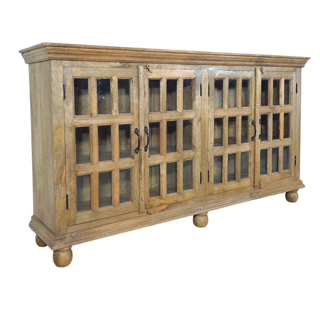 The Solstice Glass Credenza | خزانة سولستيس الزجاجية