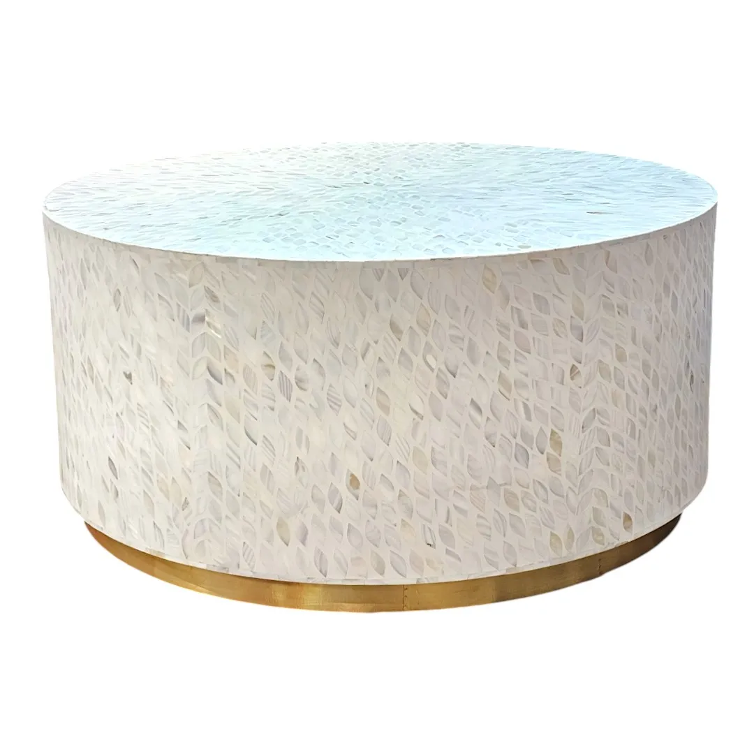 Al-Noor Pearl Petal Round Coffee Table