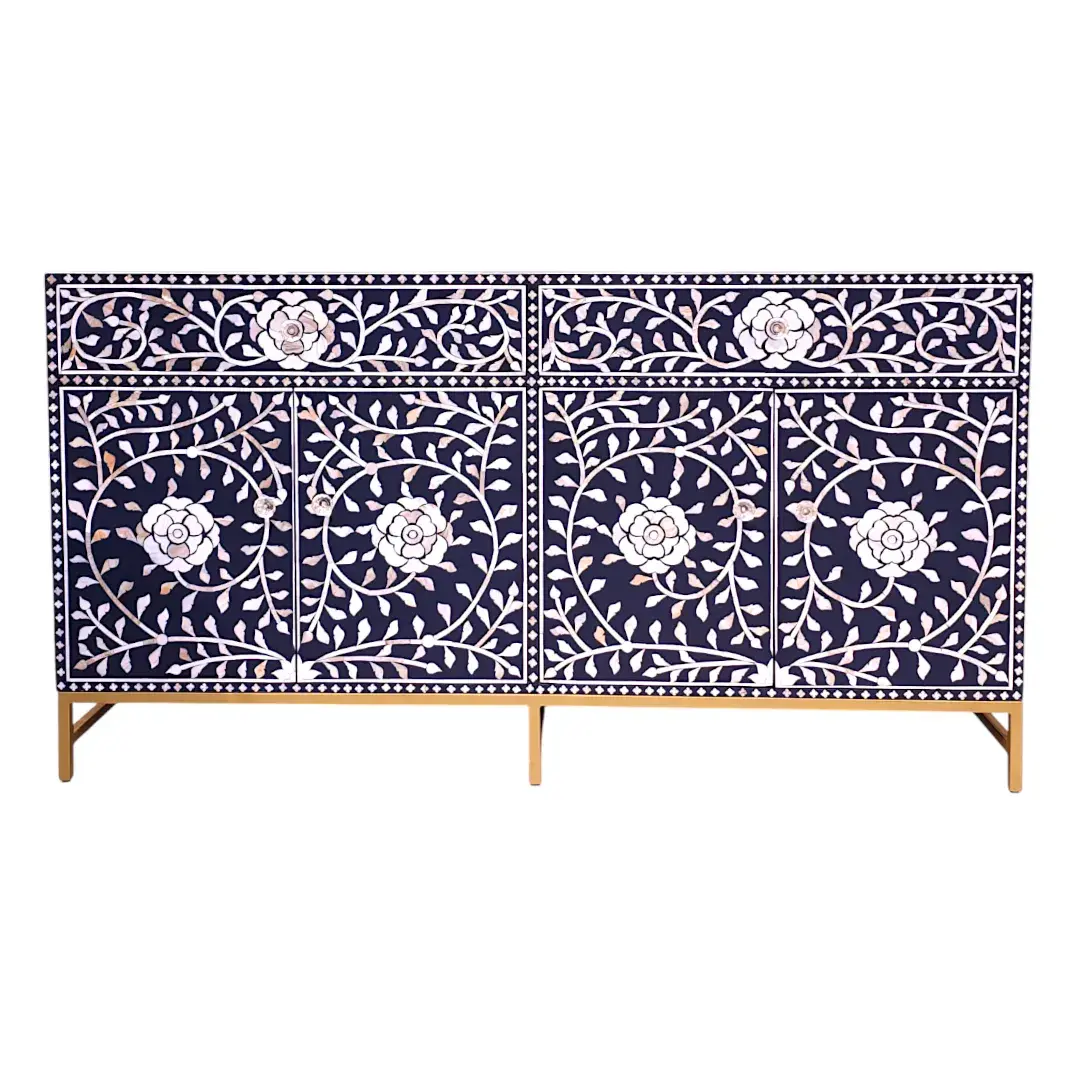 Onyx Handcrafted Floral Sideboard