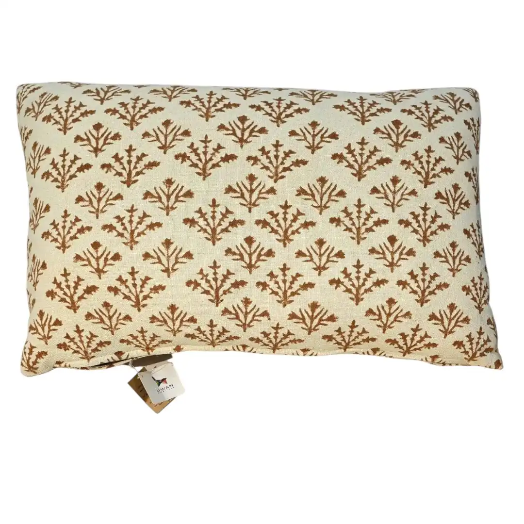 THE ESTATE BLOCK-PRINT CUSHION COVER
