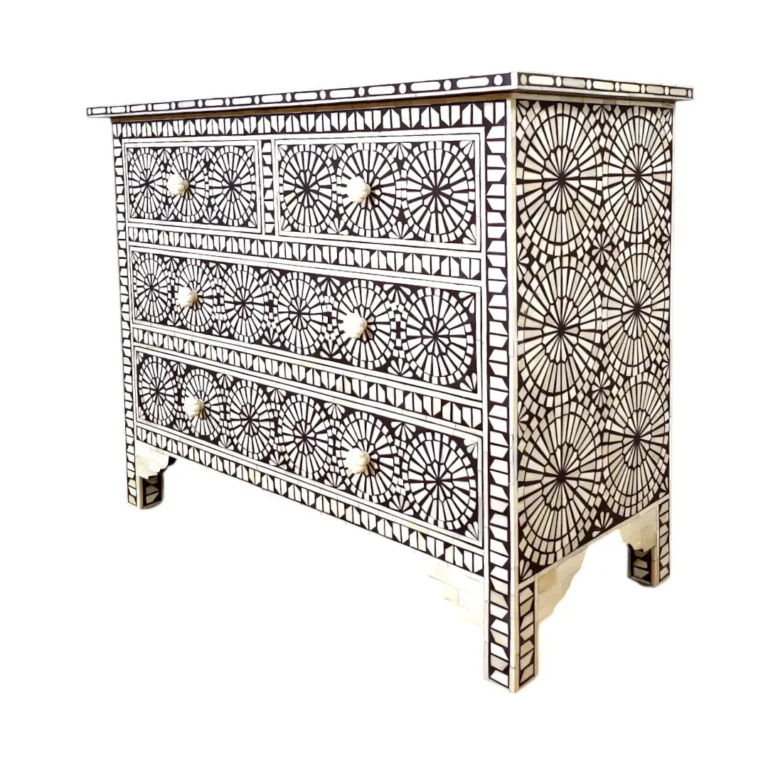 Mandala Artistry Bone Inlay Sideboard
