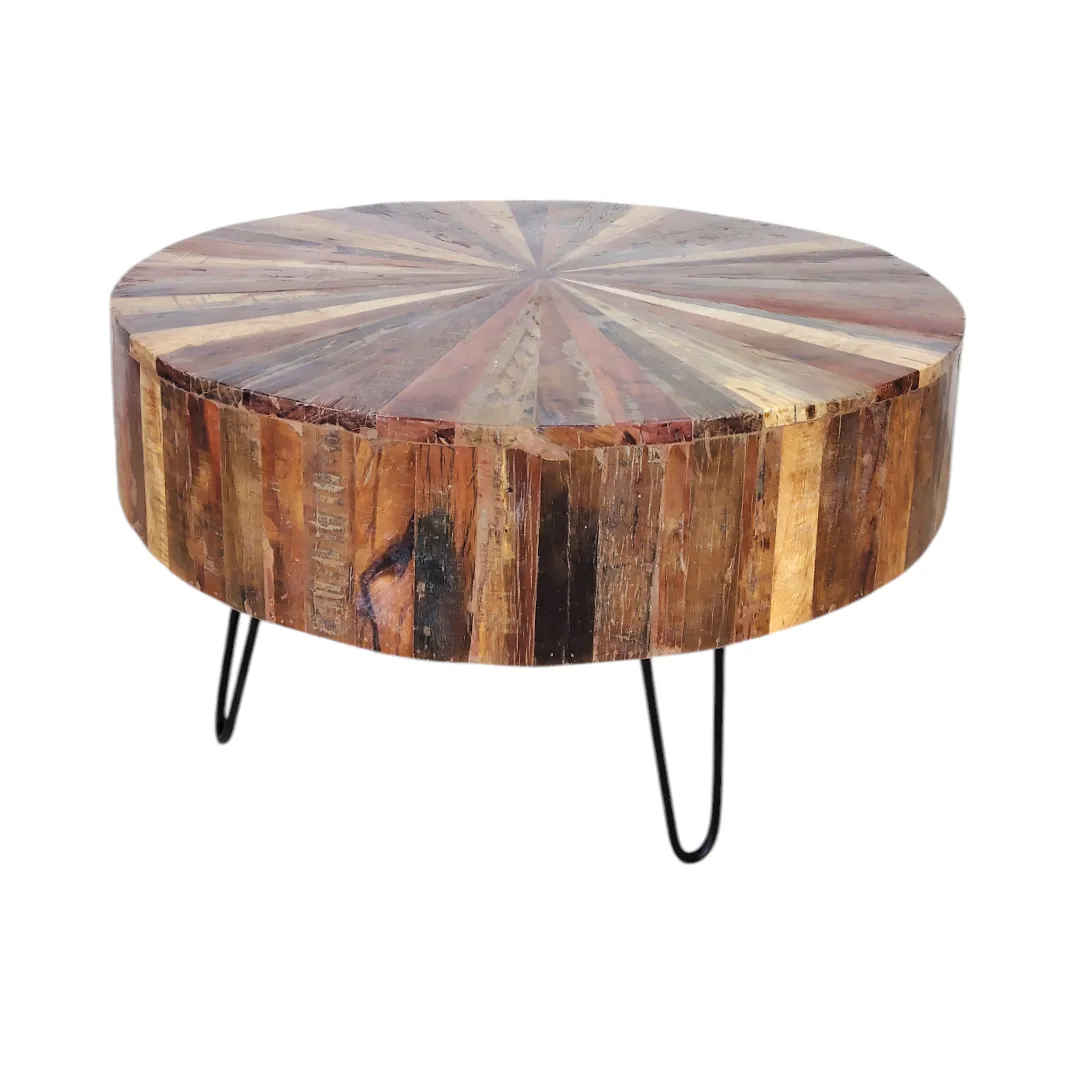 NOVA Round Coffee Table with Starburst Top