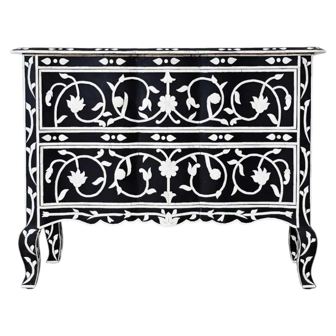 THE SHAH JAHAN BONE INLAY COMMODE