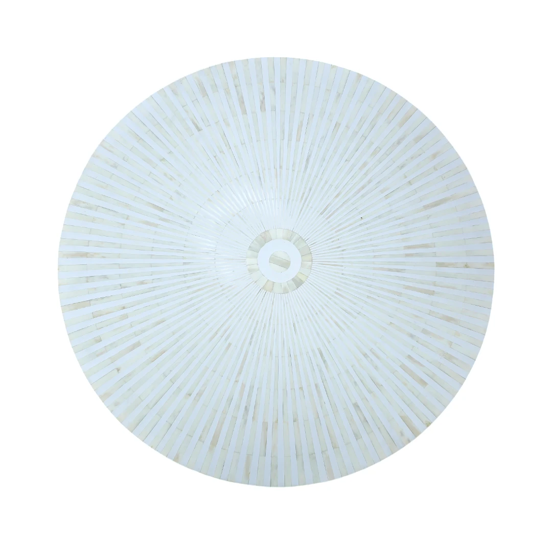 Radiance Circle Bone Inlay Coffee Table