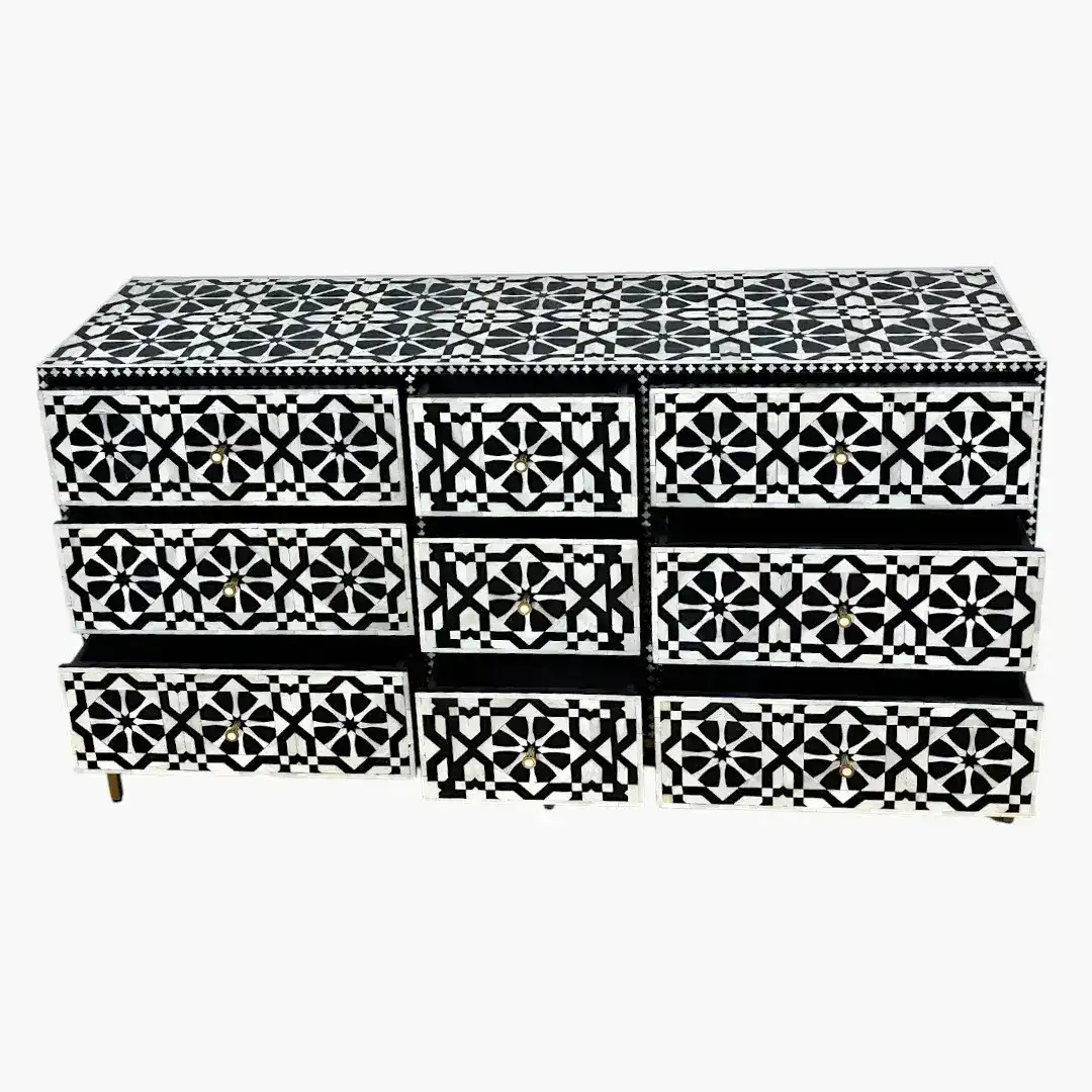 The Al-Bariq Bone Inlay Commode