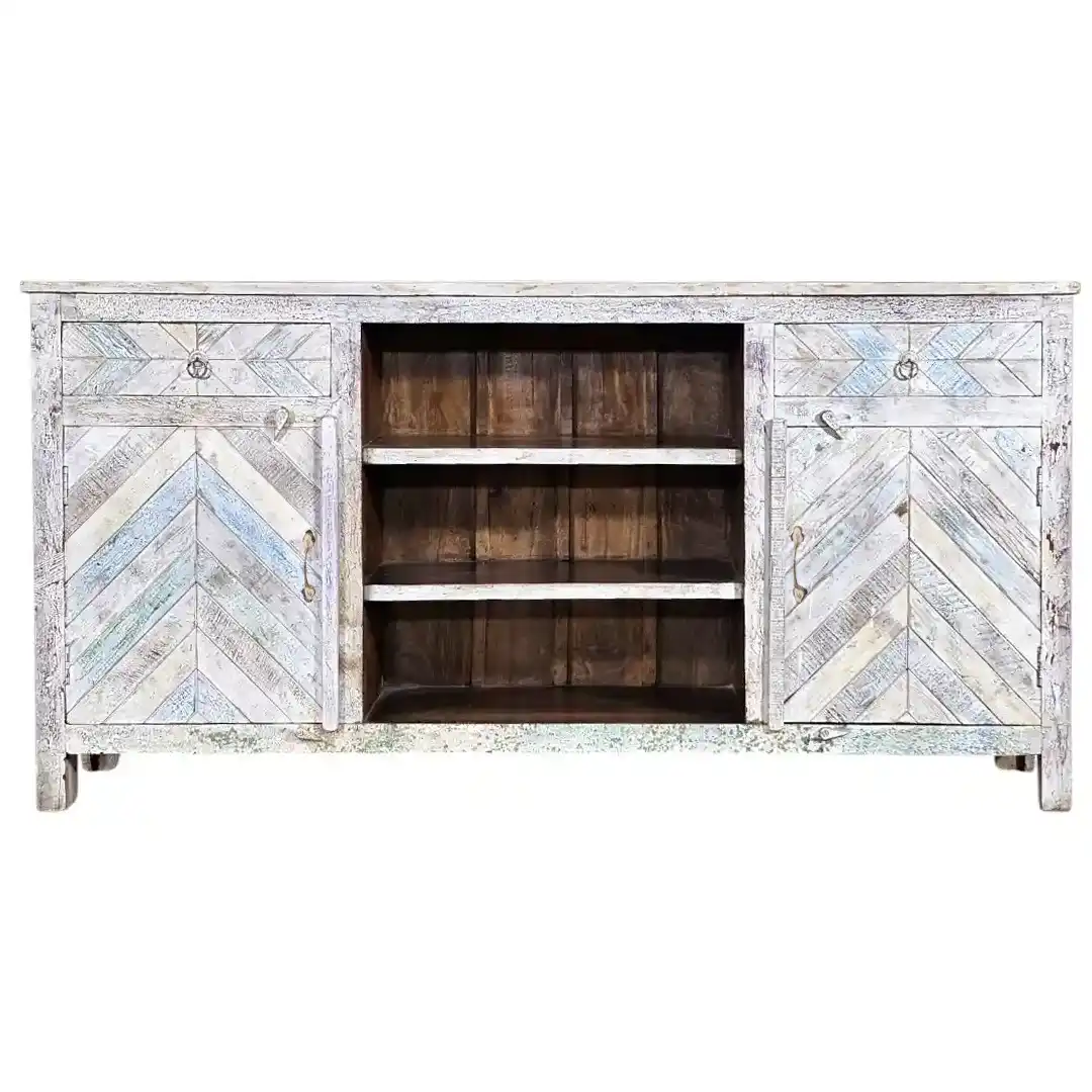 The Byzantine Chevron Distressed Sideboard