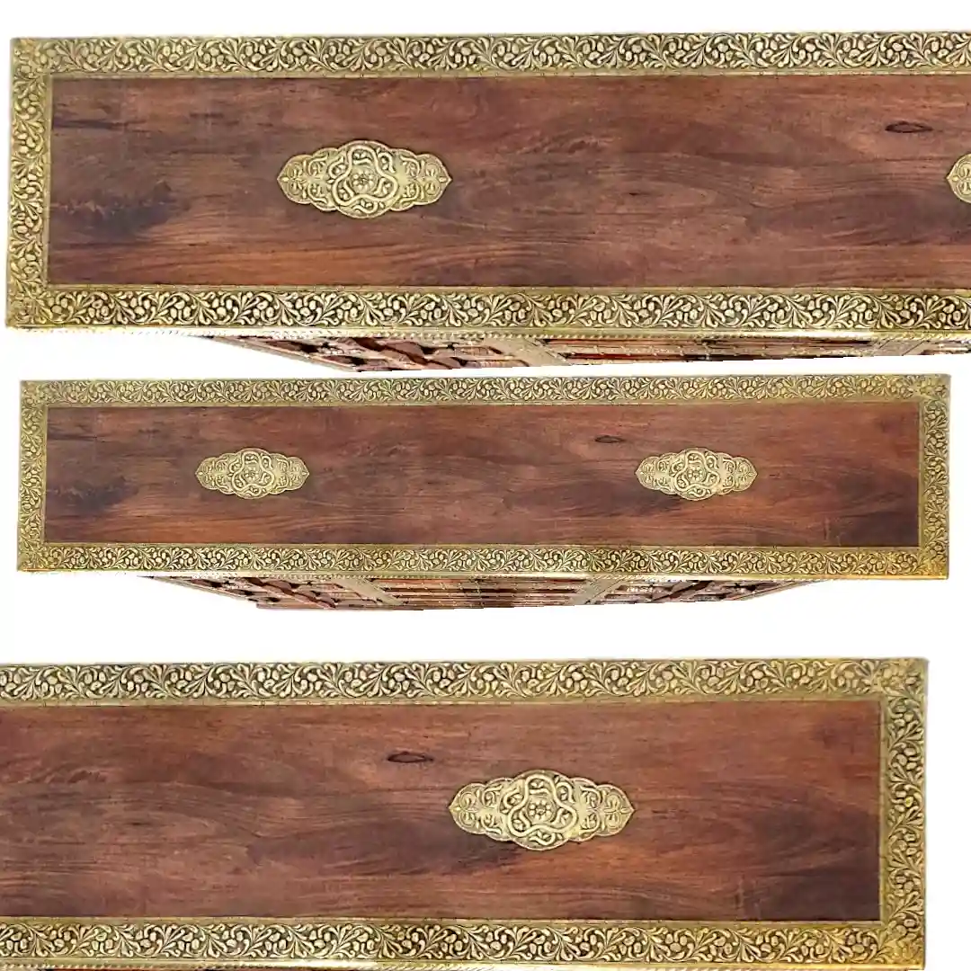 The Al-Zahra Royal Brass-Clad Artisan Sideboard