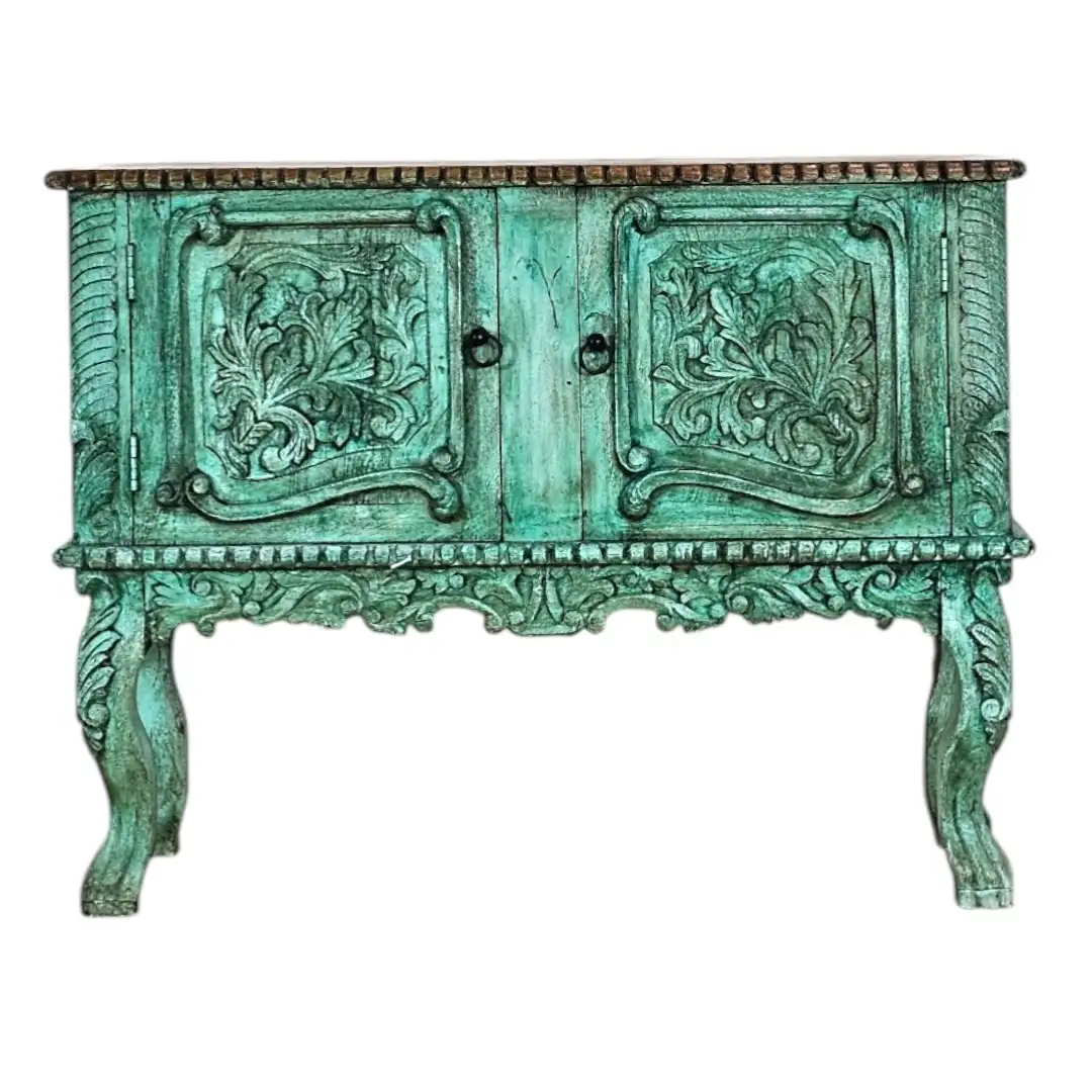 The Nilaya "Vayu" Carved Mango Console