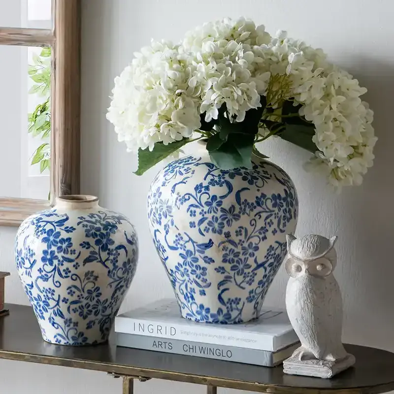 Sora Modern Botanical Ceramic Vessel