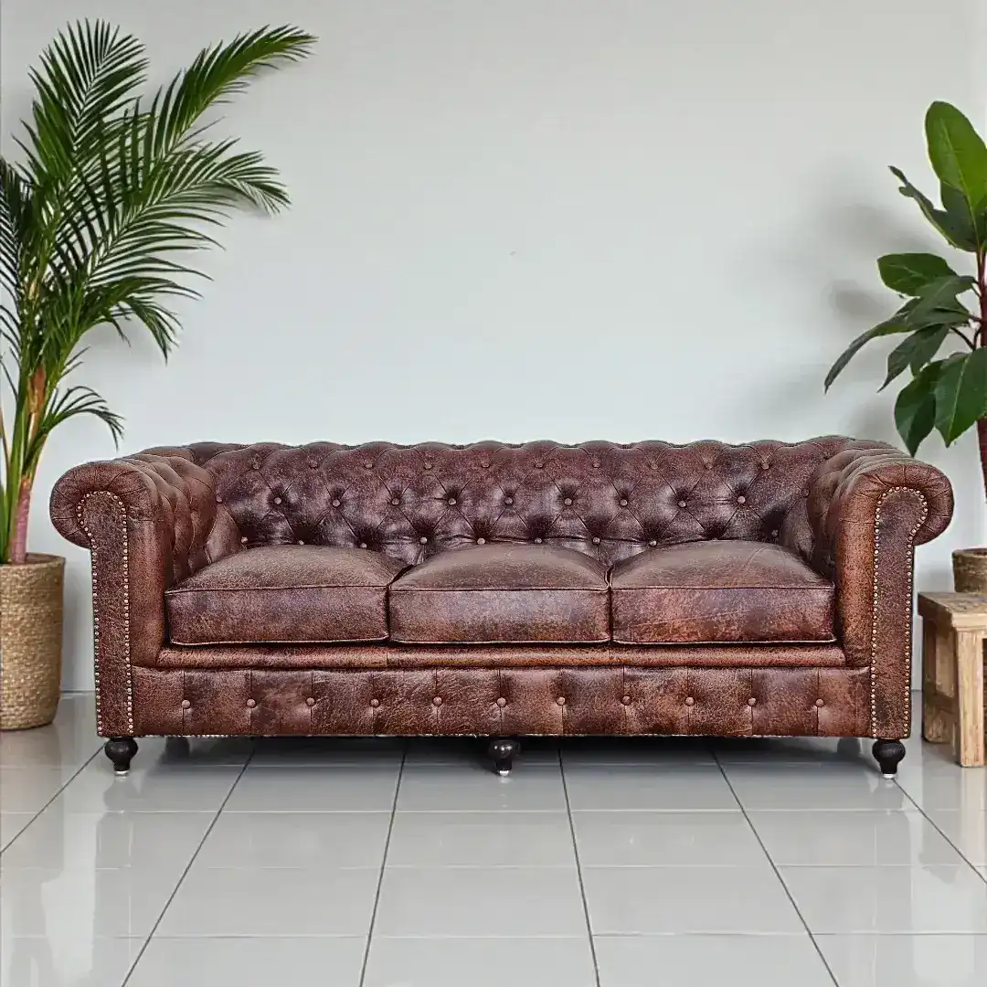 The Upland Leather Chesterfield Collection