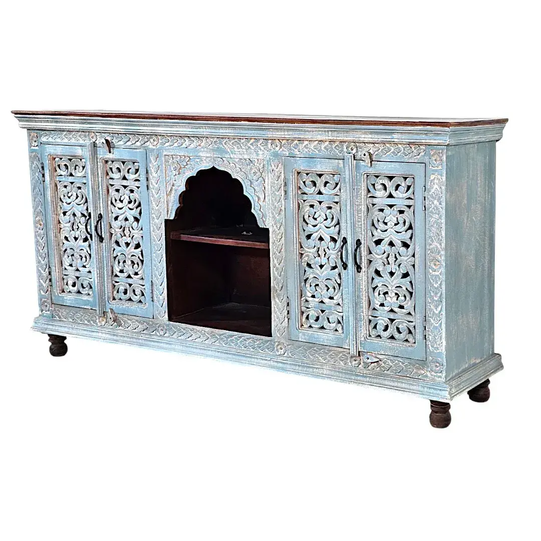 The Souk Archive Media Console (Cerulean Distressed)