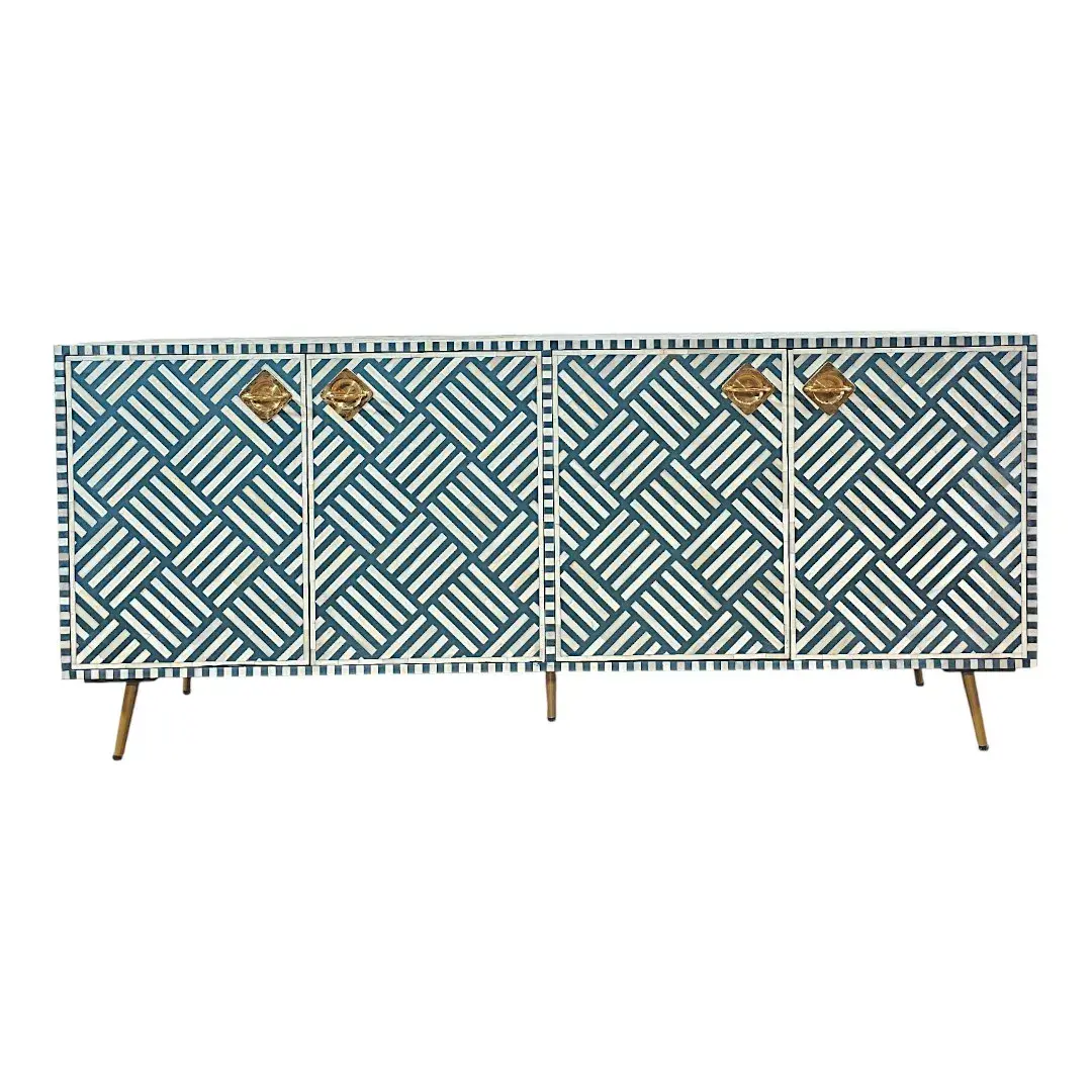 Modern Maze Bone Inlay Sideboard
