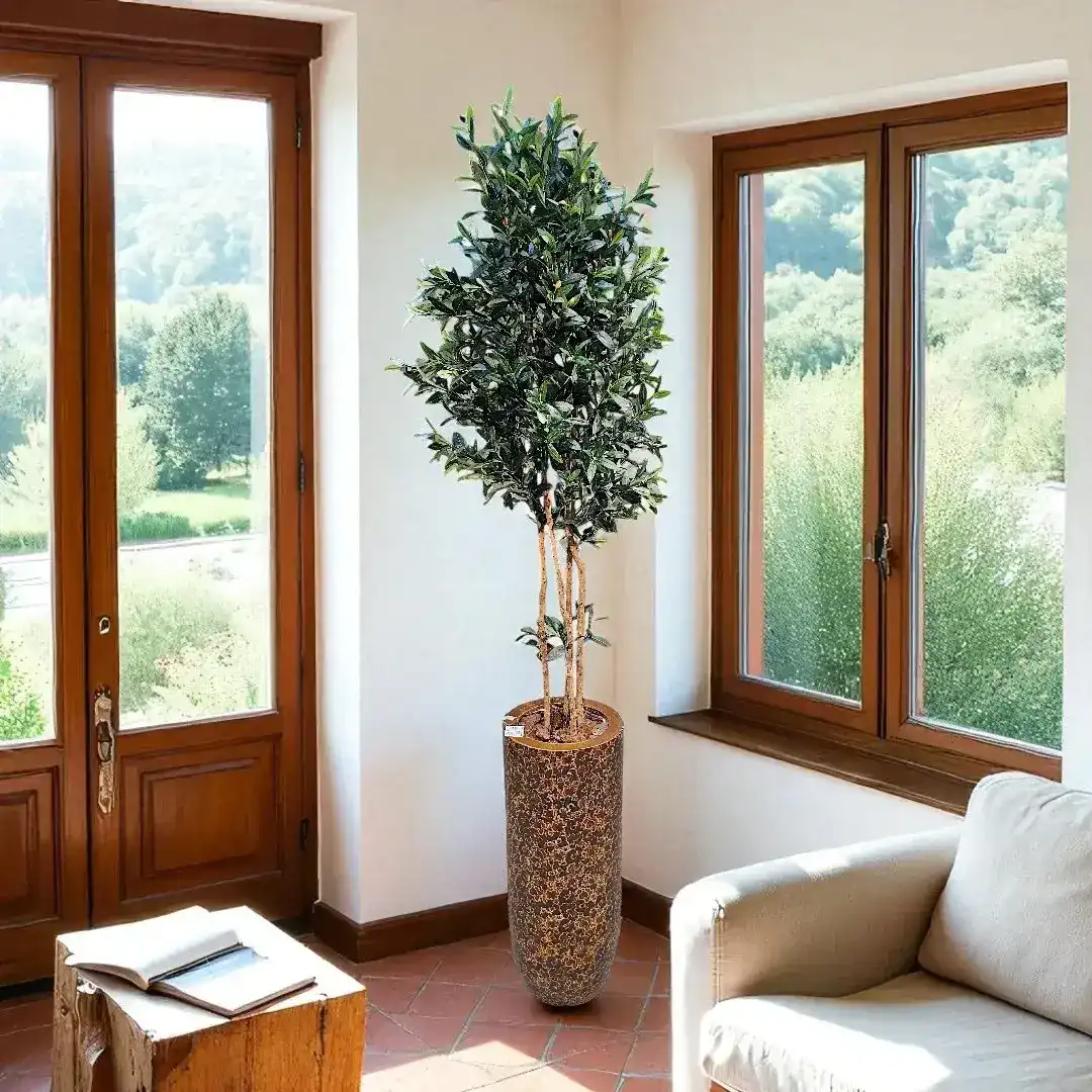 The Azura Antiqued Copper Floor Vase