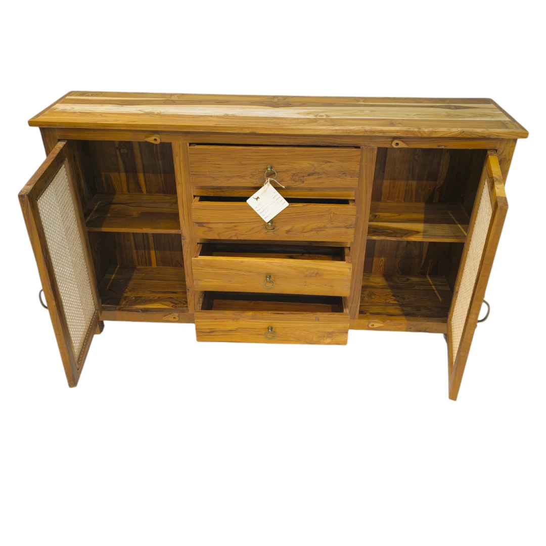 The Solara Teak & Rattan Buffet