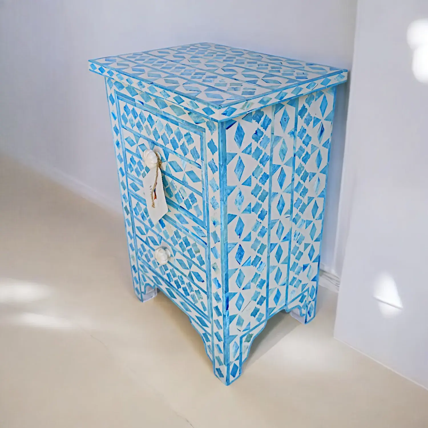 Bone inlay Bedside Table