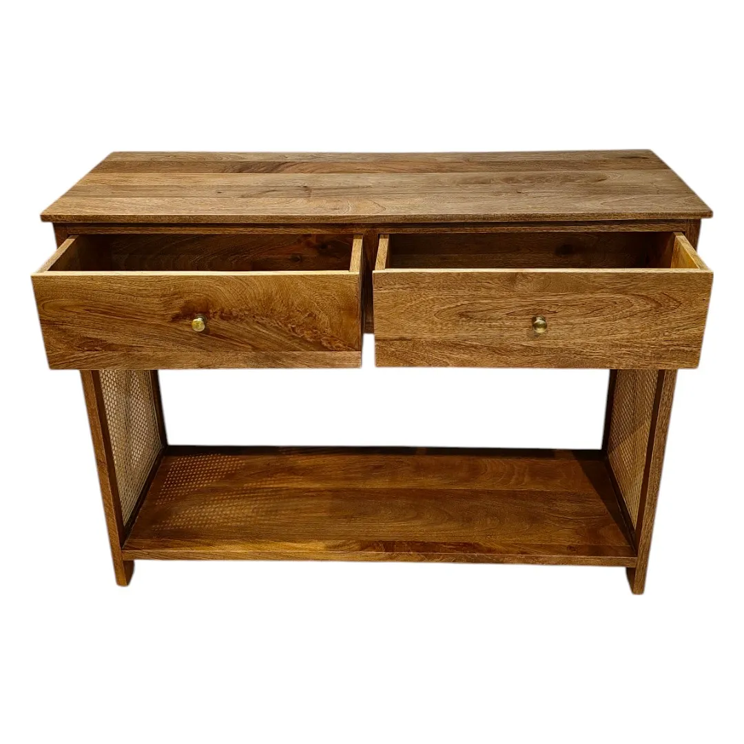 The Artisanal Cane & Timber Console