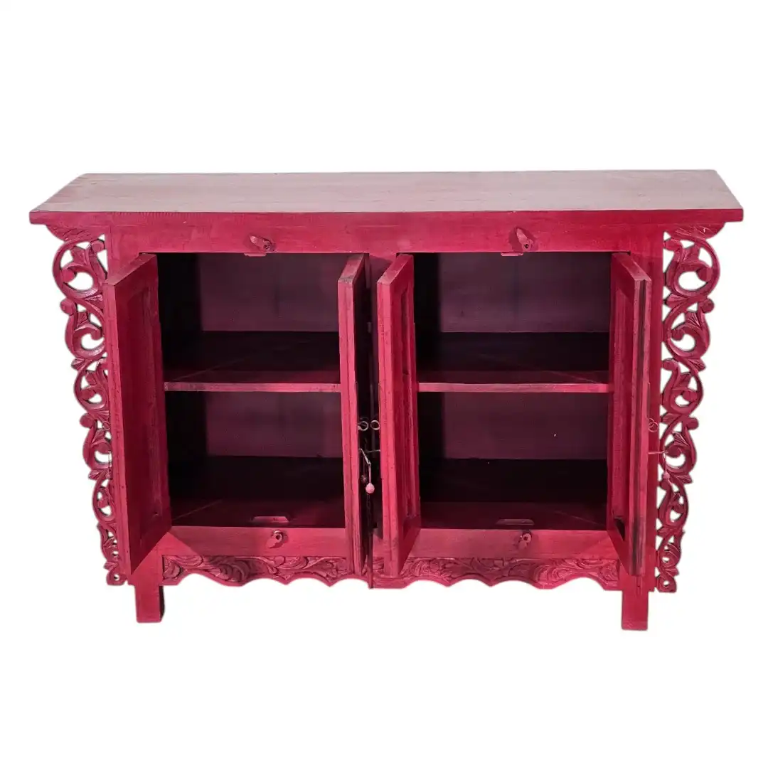The Avery Heritage Arched Sideboard / بوفيه إيفري التراثي المقوس من خشب المانجو الصلب